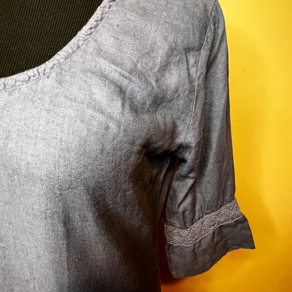 John P. Collection 100% Linen Knee Length Loose Shift Dress Lagenlook Size Small - Picture 2 of 9